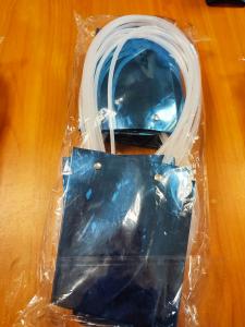 Сумка-трапеция с пластиковыми ручками13х9,5х15,5см, цвет Синий радужный (В-05),10шт